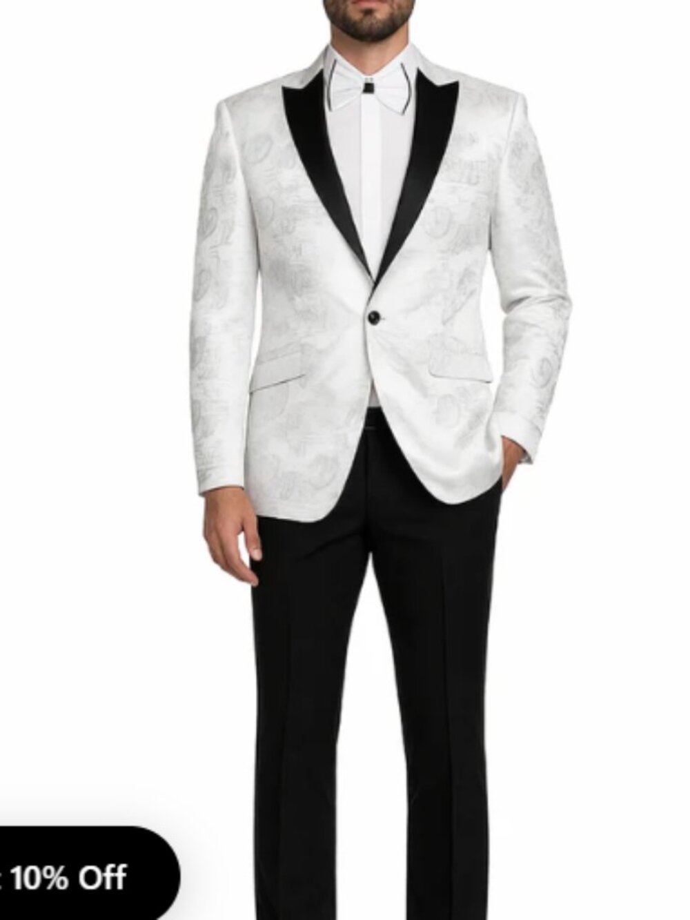 I Fine Long Brand Tuxedo Jacket Sz XXL